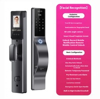 Serrure de porte intelligente Tuya Wifi avec reconnaissance faciale, NFC, reconnaissance de la veine palmaire, caméra et empreinte digitale