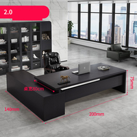 Ufficio scrivania e sedia combinazione di semplice e moderno boss singolo mobili per ufficio presidente manager scrivania con armadietto laterale