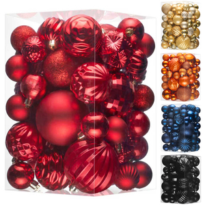 TANG XI Palline Decorative per Albero di <span class=keywords><strong>Natale</strong></span>, Infrangibili, 47 Pezzi, Palline Decorative per <span class=keywords><strong>Buon</strong></span> <span class=keywords><strong>Natale</strong></span> - Product Image 1