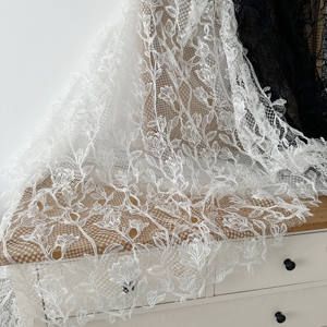 कारखाने थोक पॉलिएस्टर शादी के कपड़े फ्रेंच गुइशुद्ध कढ़ाई महिला शादी की शाम ब्राइडल घूंघट पोशाक - Product Image 6