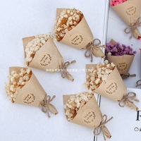 Bouquet miniature séché 100 % naturel fait main, en boîte, prêt à offrir, arrangement de fleurs préservées aux couleurs vibrantes, vente en gros