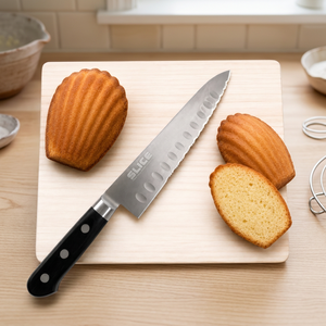Cuchillo de Chef Serrado Yamahide SLICE de 21 cm, Acero Inoxidable, Mango de Plástico, Acabado Satinado, Apto para Lavavajillas |   Cuchillo de Cocina Seki Japan - Product Image 3