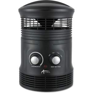 Alera 750W Calefactor de Aire Forzado con Control Remoto, Calentamiento Rápido, 8x8x12, Negro, Cable de Calefacción PTC, UE, Rotación de 360 Grados, Certificado ERP - Product Image 1