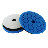 Tampon de polissage en mousse à grille bleue EVERTOOL 6 pouces, fixation auto-agrippante, pour polisseuse rotative automobile, éponge de polissage pour le detailing auto
