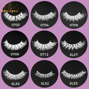 Abestyou Pestañas Postizas 5D Rusas Esponjosas, 7 Pares, Banda Invisible Transparente, Color Blanco, Pestañas Dramáticas de Lana - Product Image 2