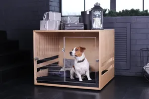 Casa de perro con panel frontal de acrílico y <span class=keywords><strong>puerta</strong></span> con casas de perro decorativas - Product Image 5