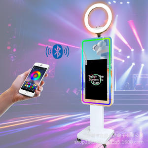 Expédition depuis l'entrepôt des États-Unis et d'Europe, borne <span class=keywords><strong>photo</strong></span> interactive avec écran tactile LCD <span class=keywords><strong>de</strong></span> 21,5 pouces, appareil <span class=keywords><strong>photo</strong></span> reflex numérique, miroir selfie, métal, verre trempé, fête - Product Image 3