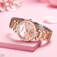 Caluola Luxuriöse Sport-Damenuhr Schlichter Charme Mode Analog Automatisch Mechanisch Saphirglas 5ATM Edelstahl