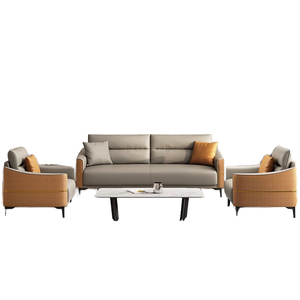 مجموعة تنفيذية جلدية حديثة أثاث مكتب استقبال مريح فاخر 1 3 مقاعد تصميم الشمال - Product Image 2