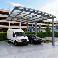 Abri de voiture moderne pliable et portable en aluminium avec toit en arche, imperméable, durable, facile à assembler, pour extérieur