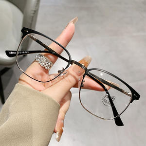 Montures de lunettes rectangulaires Yc93008, monture complète, or noir, résine, protection contre la lumière bleue, pour hommes, verres plats. - Product Image 3