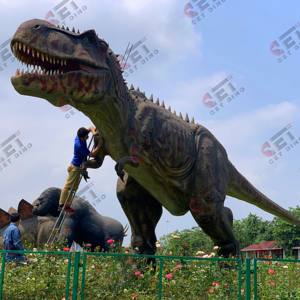 Dinosaurios Robóticos Gigantes del <span class=keywords><strong>Parque</strong></span> <span class=keywords><strong>de</strong></span> <span class=keywords><strong>Atracciones</strong></span> <span class=keywords><strong>Jurassic</strong></span> <span class=keywords><strong>World</strong></span>, Dinosaurio Animatrónico Modo T-rex para <span class=keywords><strong>Parque</strong></span> Temático, Venta Caliente <span class=keywords><strong>de</strong></span> Fábrica - Product Image 5