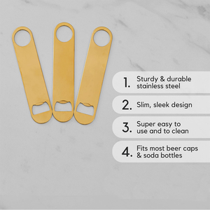 Ouvre-bouteille plat en acier inoxydable robuste personnalisé, style moderne, argent, fournitures pour barman, OEM/ODM disponible pour - Product Image 3