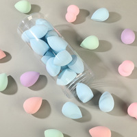 Ensemble d'éponges de maquillage professionnelles Macaron, formes variées pour fond de teint, houppettes cosmétiques, vente en gros, logo personnalisé