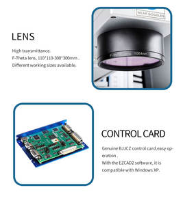 เครื่องตัดมาร์คเกอร์และเลเซอร์ JPT 100W 50W 20W ทำจากสเตนเลสสีเงินสีทอง - Product Image 4