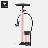 TOSUOD Aluminum Alloy Gauge bicycle air Pump Inflator Womens Household Electric Bike Pump Universal air Hose