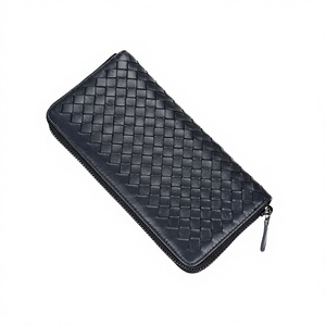Portefeuille long en peau de mouton tissée, anti-RFID, pour hommes et femmes, style coréen, étanche, grande capacité, pochette zippée pour téléphone, en polyester - Product Image 4