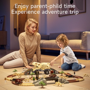 Tumama Kids Fun <strong>Car</strong> <strong>Toys</strong> Dinosaur Skeleton <strong>Car</strong> Track <strong>Toy</strong> <strong>Set</strong> 194pcs Educational Racing Track Building <strong>Games</strong> for Children