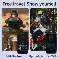 LOY GTX Mochila Moto LED Programable Control APP Pantalla Digital Impermeable, Para Motocicleta Mochilas Ojos Publicidad Viaje