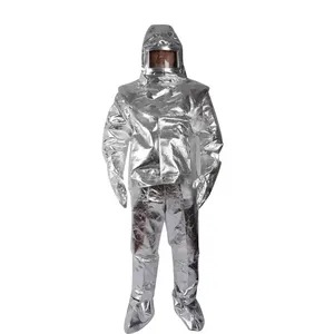 Combinaison de protection intégrale ignifuge et réfléchissante à la chaleur, en aluminium renforcé pour pompiers - Product Image 1