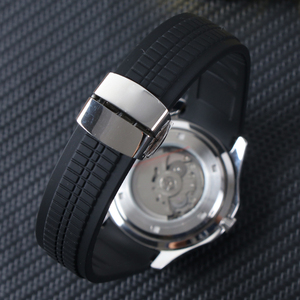 Montre mécanique personnalisée avec logo NH35, 40 mm, noire et argentée, pour hommes, mouvement automatique de luxe NH35, cadran étanche, cristal saphir - Product Image 3