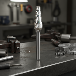 Fresa Rotativa Cónica de Punta Esférica Ttake AB8700, 8 mm de Diámetro, 25.4 mm de Longitud, Corte Z6, para Perforación de Metal - Product Image 3