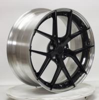 Glänzend Schwarze Polierte Felgen mit Mehrfachspeichen aus Geschmiedetem 6061 T6 Aluminium 12000T TUV JWL VIA Std S4-00089 18-24 Zoll Maßanfertigung
