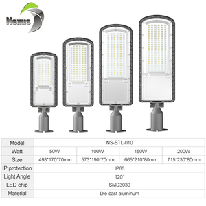 Lampe en aluminium réglable de route de jardin extérieur d'expédition <span class=keywords><strong>moins</strong></span> chère Ip65 étanche 50w 100w 150w 200w a mené le réverbère - Product Image 2