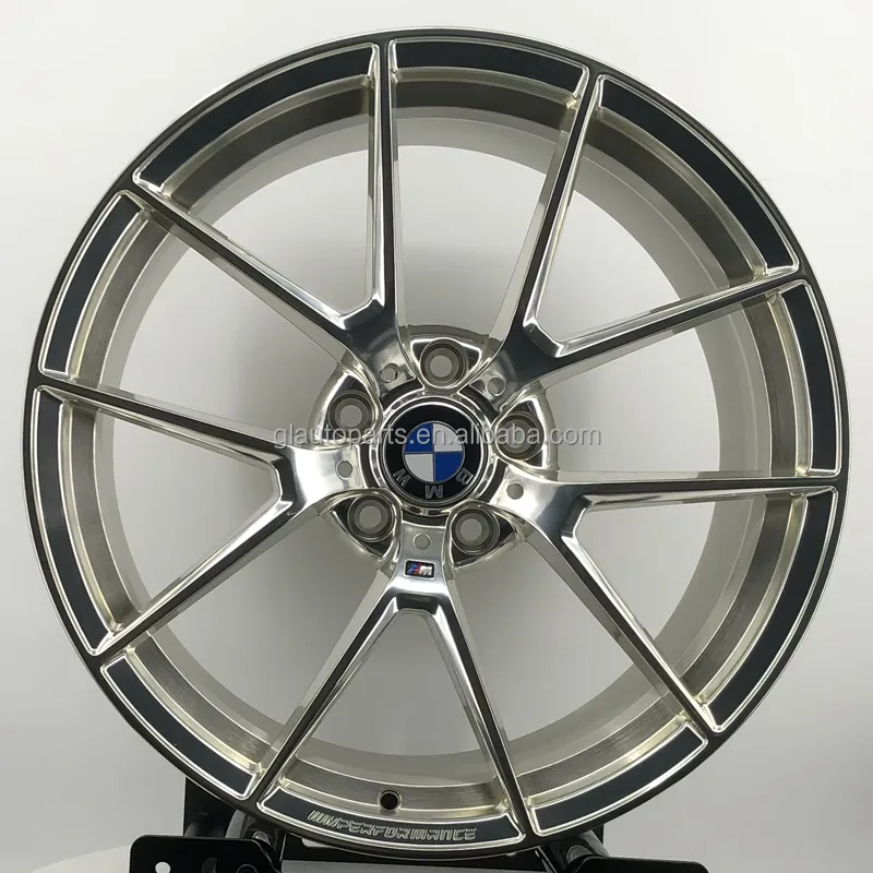 Individuelle 18 19 20 21 22 geschmiedete Räder helle Oberfläche polierte Speichen Pkw-Aluminium-Legierungsräder für BMW 3 6 8 Serie