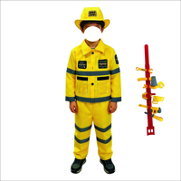 Ensemble de costumes d'ingénieur pompier pour enfants, uniforme de police cinq pièces, combinaison de protection ignifuge pour pompier, costume de carrière