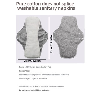 Coussinets d'allaitement réutilisables en mousseline de coton lavée, respirants, pour la nuit et la journée, double usage, <span class=keywords><strong>serviette</strong></span> de maternité - Product Image 2