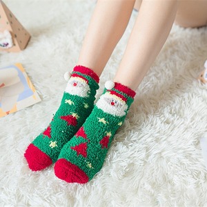 <b>Women's</b> Coral Fleece Sleep <b>Socks</b> Cartoon 3D Half Fleece Home Floor <b>Socks</b> Christmas Gift Thermo <b>Warm</b> <b>Socks</b> - Product Image 4