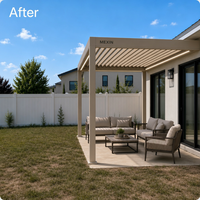 MEXIN Serre de jardin en verre, véranda en aluminium, structure modulaire préfabriquée pour jardin, patio, terrasse, cour, projet hôtelier