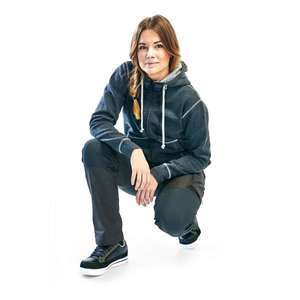 Blaklader กางเกง715918459899C42ผู้หญิง, กางเกงขายาว7330509465509สีเทาเข้ม/ดำ - Product Image 4