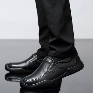 Zapatos de Negocios para Hombre de Piel de Vacuno de Primera Capa 2026, Zapatos de Cuero con Suela Suave, Zapatos Casuales Sin Cordones, Envío Directo - Product Image 5