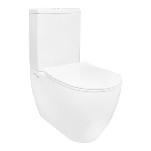 Inodoro Monobloque Greta, Empotrado en la Pared, Sin Borde, con Cisterna, Blanco, 81 cm de Largo, 41 cm de Ancho - Product Image 1