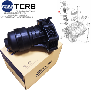 Carcasa de filtro de aceite de motor TCRB 06M115401K para Porsche VW Touareg Audi A4 A5 A6 A7 A8 Q5 Q7 Q8 06M115401F 06M115401E 06M115401L - Product Image 1