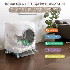 8L Automatic Litter Box Fully Enclosed Toilet <b>Electronic</b> Pet <b>Smart</b> Bedpan With Poop Bags Supplies - Product Image 4