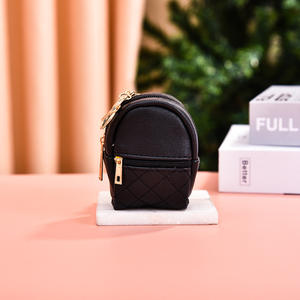 Fashionable Multifunctional <b>Mini</b> <b>Backpack</b> PU <b>Leather</b> Key Chain Available in Different Colors Coin Purse Included - Product Image 5