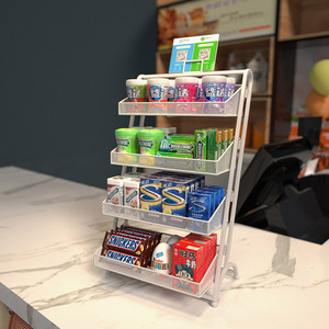 Custom Made <span class=keywords><strong>Counter</strong></span> Top Dây Kim Loại Nhai Kẹo Cao Su Hiển Thị Giá Đỡ Cho Siêu Thị - Product Image 5