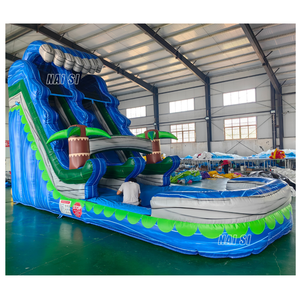 Scivolo Gonfiabile Commerciale in PVC Effetto Marmo Blu Tropicale da 5,5m per Piscina, per Bambini e <span class=keywords><strong>Adulti</strong></span> - Product Image 3