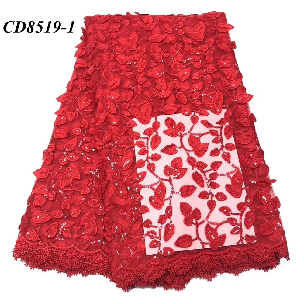 China factory price french net lace embroidery flowers Transparent design evening party cloth