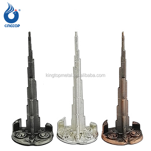 맞춤형 유명 <span class=keywords><strong>3D</strong></span> 건축 금속 공예품 기념품 건축물 모형 가정용 데스크탑 사무실 장식 재료 모델 - Product Image 5