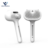 Sisir Semprot Hewan Peliharaan Elektronik USB Rechargeable Steam Mist untuk Kucing Anjing dengan Layar LED, Bulu Jarum Padat, Anti Kusut, dan Perawatan