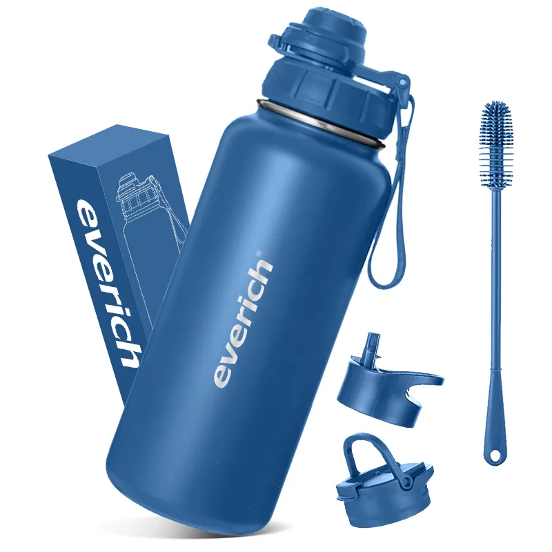 32 oz Unisex Thermos in acciaio inox Thermos con paglia mezza gallone bottiglia di acqua sottovuoto per sport Fitness viaggi campeggio tour