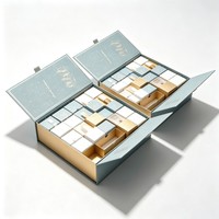 Boîte mystère de Noël de luxe au design personnalisé, calendrier de l'avent vide pour l'emballage de produits cosmétiques, maquillage, beauté, boîte cadeau de Noël