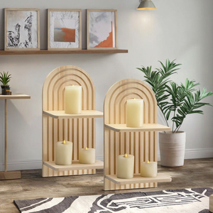 Étagère <span class=keywords><strong>murale</strong></span> universelle en <span class=keywords><strong>bambou</strong></span> durable à un seul niveau pour le rangement domestique et l'organisation des sacs, design moderne, applicable dans la salle de bain et le salon - Product Image 5