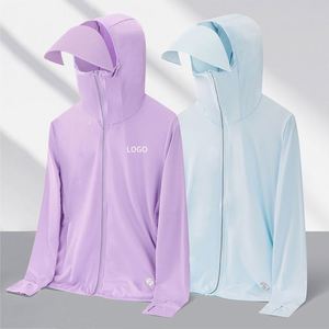Camiseta Deportiva con Protección Solar UPF50, Cierre de Cremallera, Logotipo Personalizado, Protección UV para Exteriores, Transpirable, de Secado Rápido para Adultos - Product Image 1
