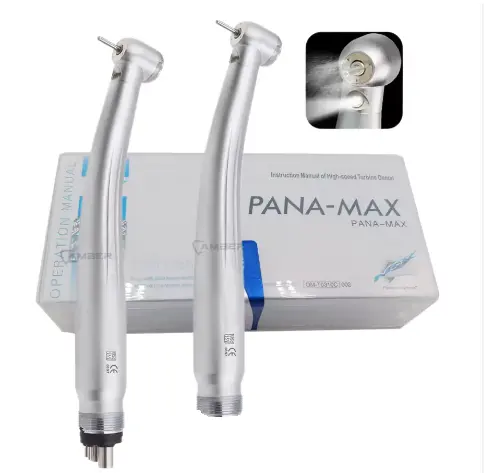 Peça de mão odontológica PANA MAX Turbina de baixo preço E-gerador LED de alta qualidade 3 Spray de água peça de mão odontológica de alta velocidade