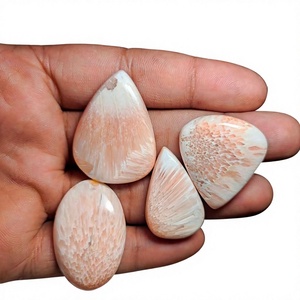 Scolecite rose naturelle, pierre précieuse en vrac, cabochon poli, formes variées, toutes tailles, pour la fabrication de bijoux, FAIJAN GEMS FK5 Rajasthan, tiers - Product Image 1